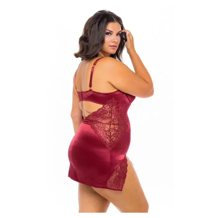 Oh La La Cheri Allegra Satin and Lace Babydoll Dress iloveexcitement Vibrators