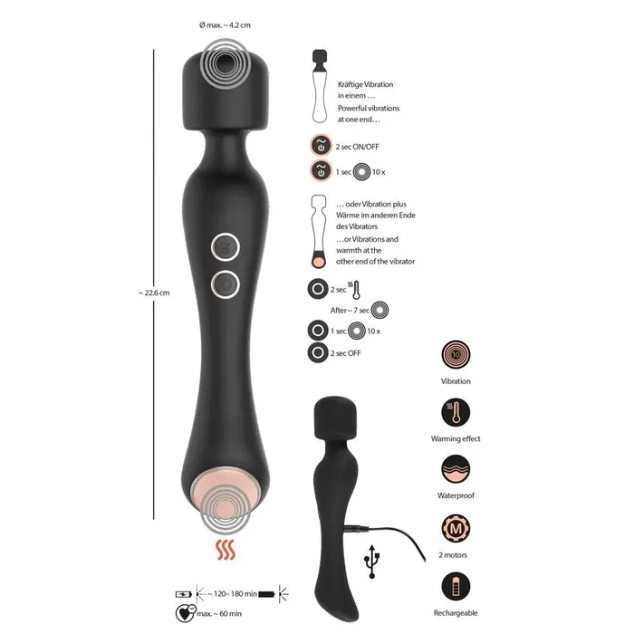 CUPA Warming Luxury Dual Wand You2Toys Female Sex Toys