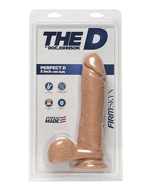 Doc Johnson Dildos The D 8 Perfect D wBalls Vanilla