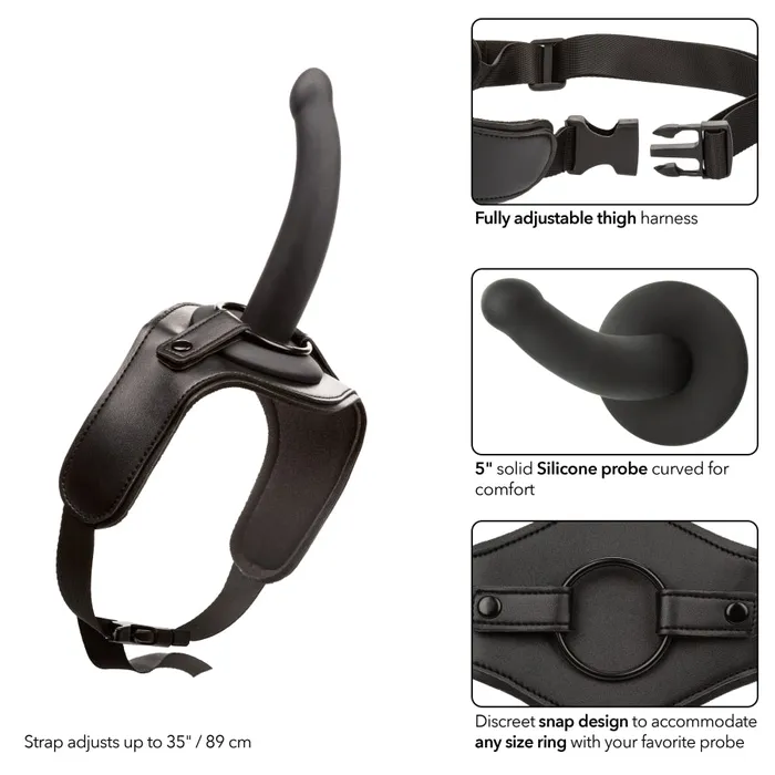 CalExotics Female Sex Toys Onyxxx Thigh Strap on Harness and Dildo Set