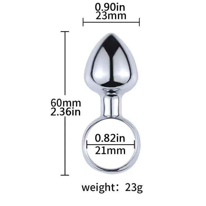NonVibrating Butt Plugs Metal Butt Plug With Pull Ring Safe Beginner Anal Sex Toys Women House of Dasein Male Sex Toys