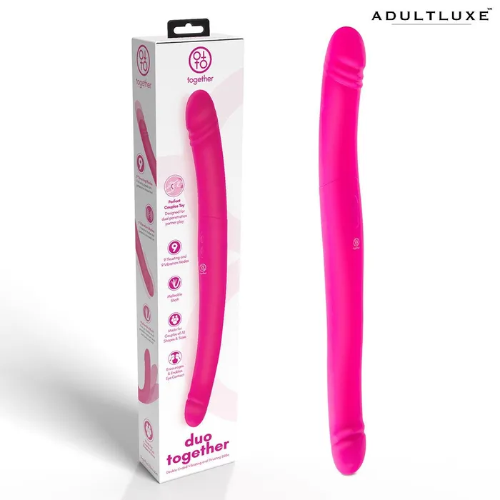 Vibrators Together Vibe Duo 175 Inches Thrusting and Vibrating Dual Dildo Together Vibe