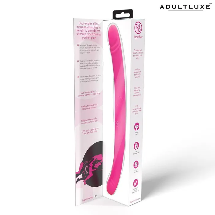 Vibrators Together Vibe Duo 175 Inches Thrusting and Vibrating Dual Dildo Together Vibe