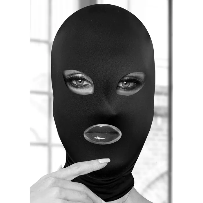 Shots Ouch Anal Subversion Mask With Open Mouth and Eye Black