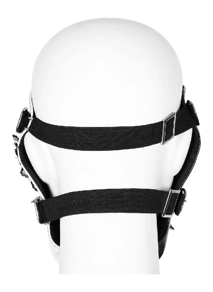 Vibrators EVEs SECRETS Gothic Black and White Mask with Lace Detailing and Vents