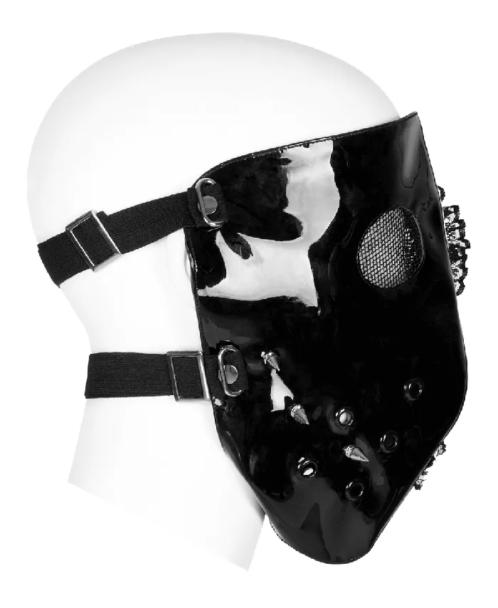 Vibrators EVEs SECRETS Gothic Black and White Mask with Lace Detailing and Vents