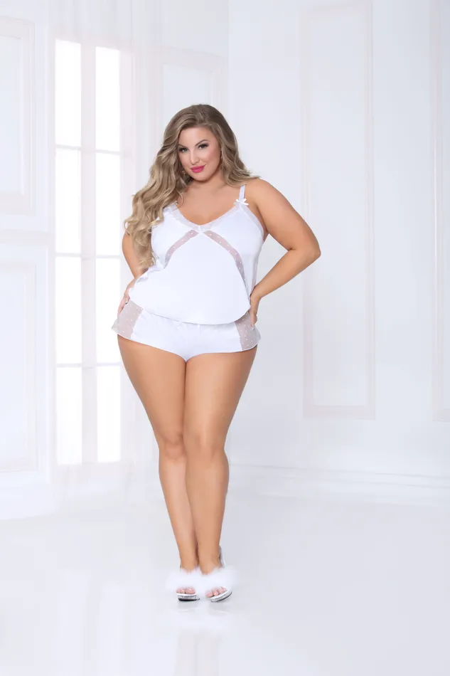 Anal Calvista Smooth Operator Cami Set STM11003X White X2X