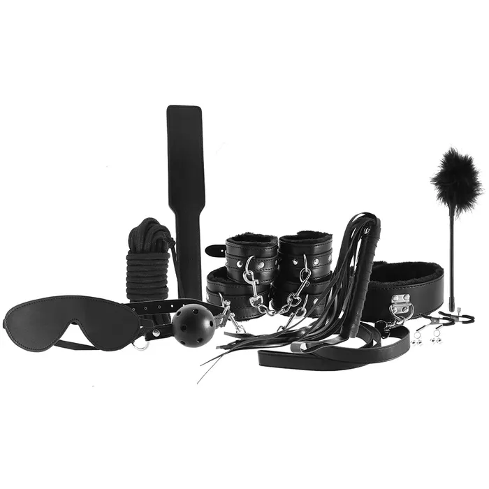 Couples XR Brands Master Series Hook Up 10 Piece Plush Bondage Set