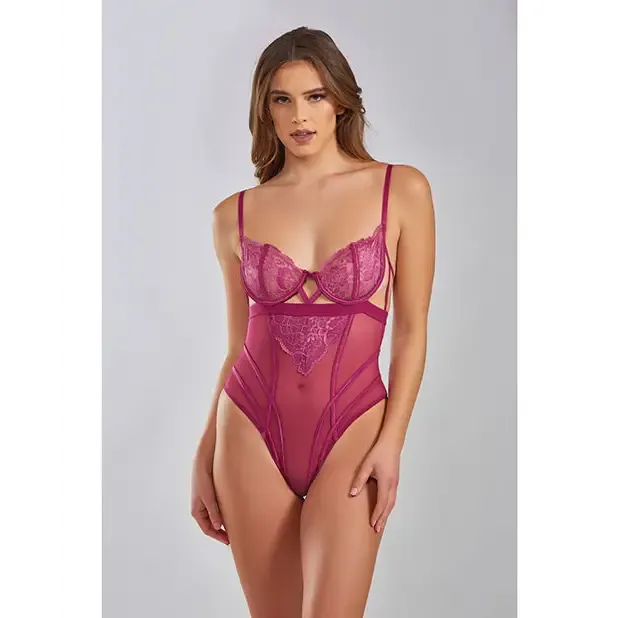 icollection lingerie Quinn Cross Dyed Galloon Lace Mesh Teddy Wine Couples icollection lingerie Quinn Cross Dyed Galloon Lace Mesh Teddy Wine Couples