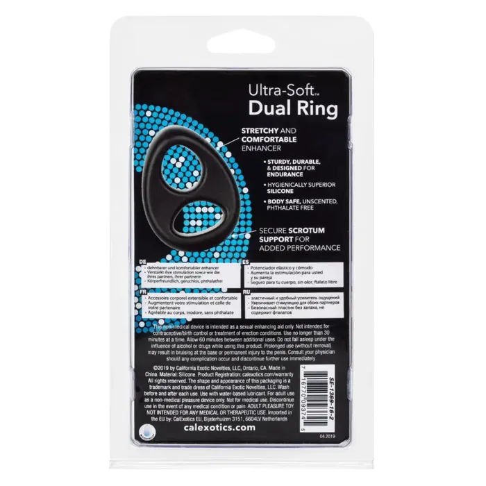 Male Sex Toys CalExotics Ultrasoft Dual Ring Male Sex Toys CalExotics Ultrasoft Dual Ring