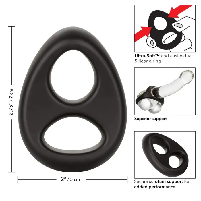Male Sex Toys CalExotics Ultrasoft Dual Ring Male Sex Toys CalExotics Ultrasoft Dual Ring