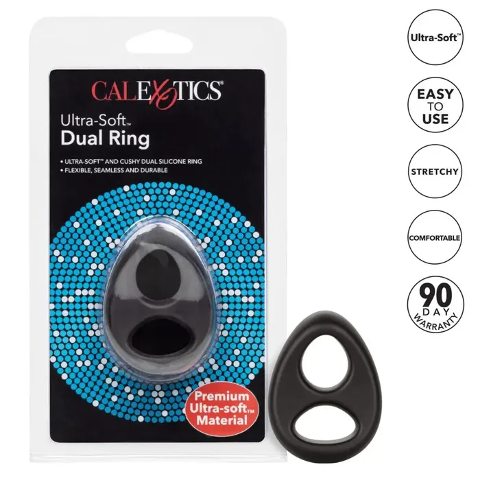 Male Sex Toys CalExotics Ultrasoft Dual Ring Male Sex Toys CalExotics Ultrasoft Dual Ring