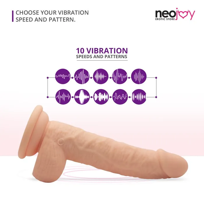 Neojoy Neojoy Skinlike Lover Silicone Vibrating Dildo With Suction Cup Flesh 18cm 71 inch Female Sex Toys