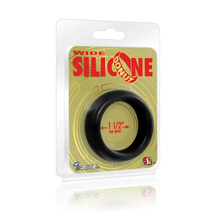 SI Novelties Anal Wide Silicone Donut Black 15in