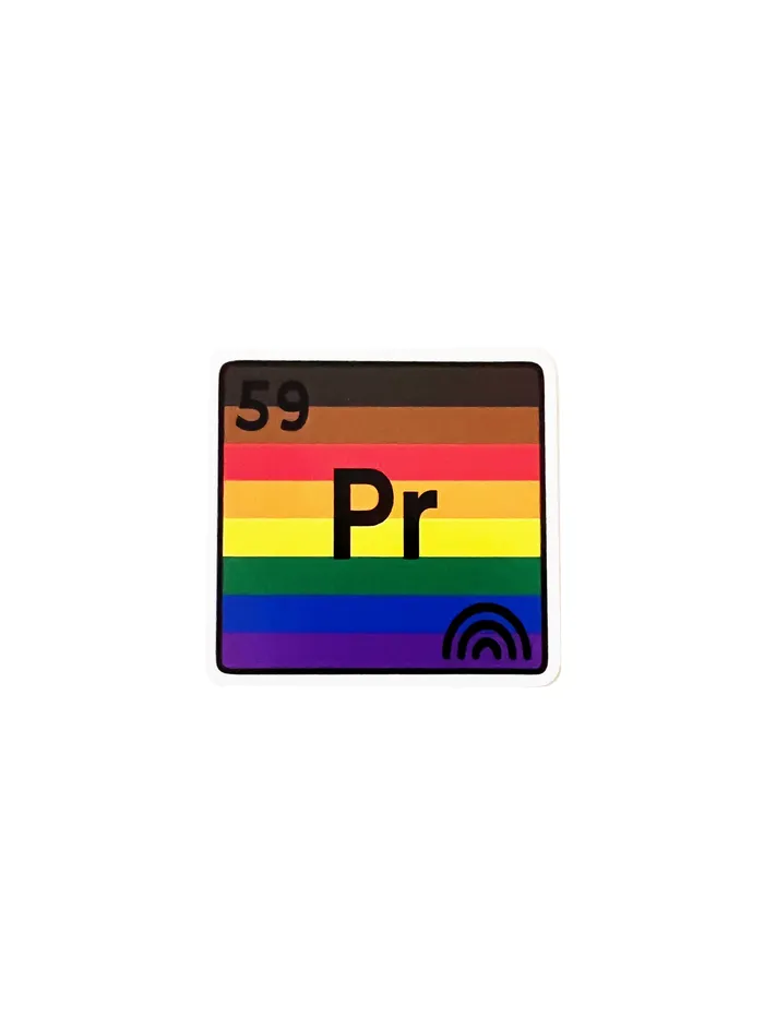 Yas Petit Poulet Vibrators Queer Chemistry Progress Pride Sticker