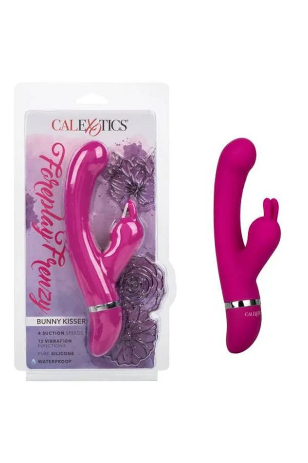 Cal Exotics Vibrators Cal Exotics Foreplay Frenzy Bunny Kisser Vibrator Purple