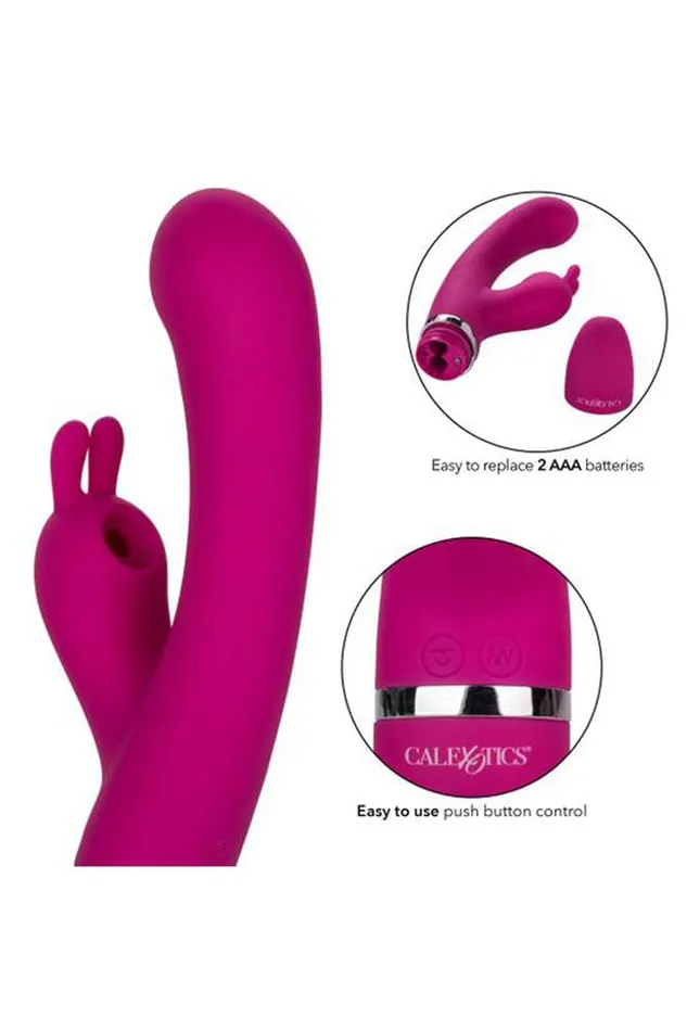 Cal Exotics Vibrators Cal Exotics Foreplay Frenzy Bunny Kisser Vibrator Purple