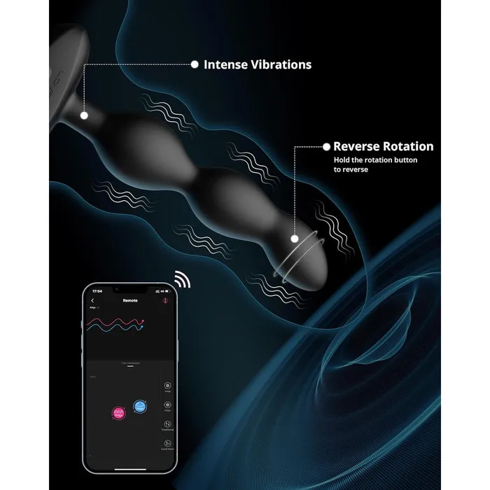 Lovense Ridge Vibrating and Rotating Anal Beads Lovense Male Sex Toys