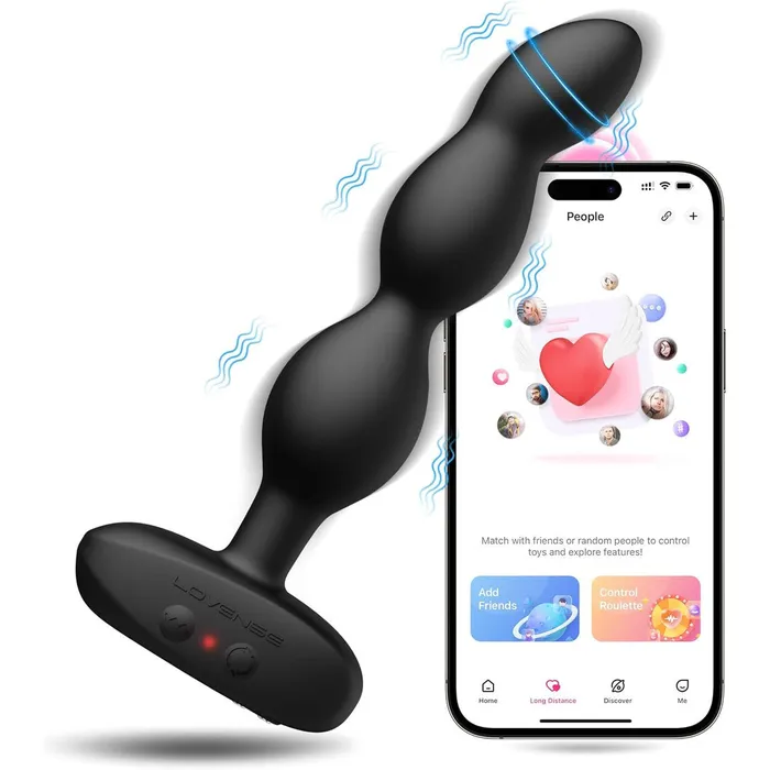 Lovense Ridge Vibrating and Rotating Anal Beads Lovense Male Sex Toys