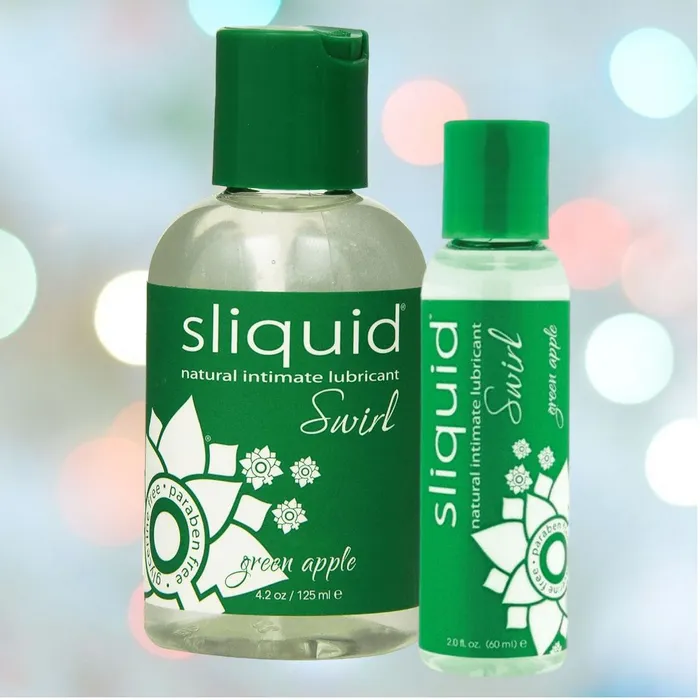 Sliquid Naturals Swirl Green Apple Flavored Lubricant Sliquid Lubricants