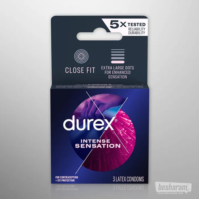 Durex Durex Intense Sensation Condoms Pack of 3 Male Sex Toys