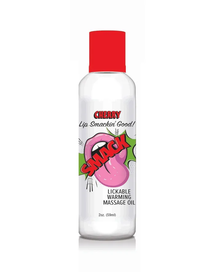 Little Genie Couples Smack Warming and Lickable Massage Oil Cherry 2 Oz