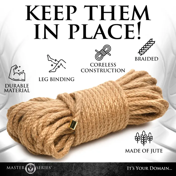 Master Series Couples 50ft Premium Braided Jute Bondage Rope