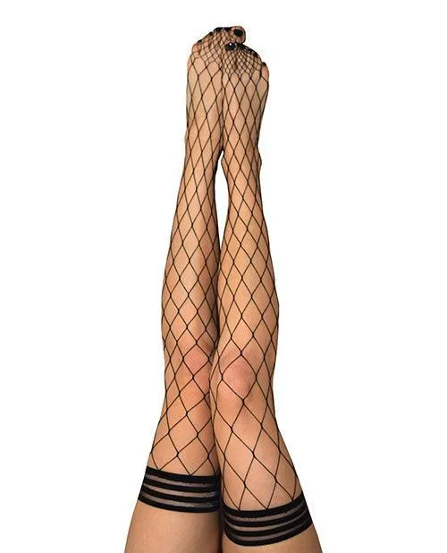 Anal Kixies INC Kixies Michelle Large Fishnet Thigh High Black A