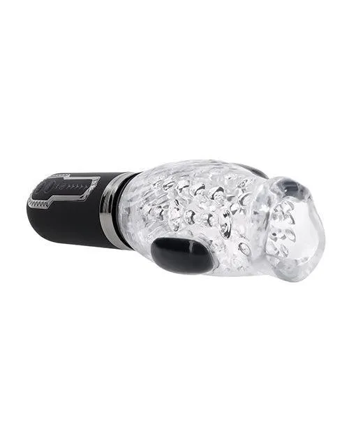 Evolved Novelties INC Anal Zero Tolerance Thrill Ride Rechargeable Stroker BlackClear Evolved Novelties INC Anal Zero Tolerance Thrill Ride Rechargeable Stroker BlackClear
