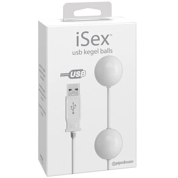 Pipedream iSex USB Kegel Balls White Pipedream Female Sex Toys