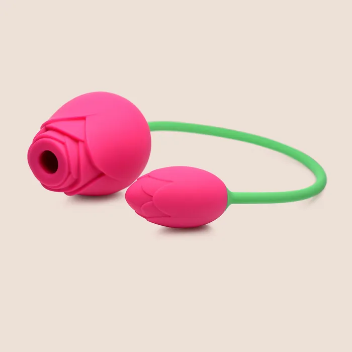 Vibrators XR Brands Bloomgasm Rose Duet Rosette sucking and vibrating