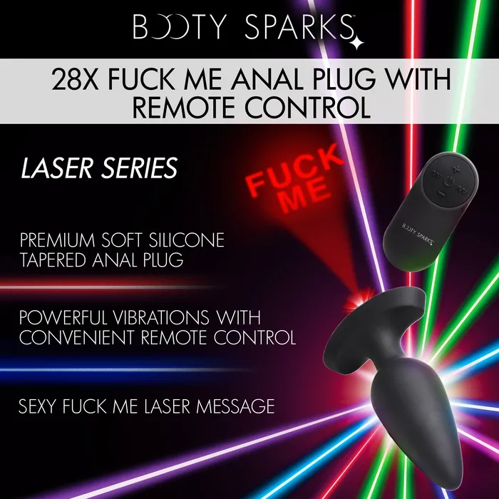 Anal Booty Sparks Laser Fuck Me Large Anal Plug w Remote Control
