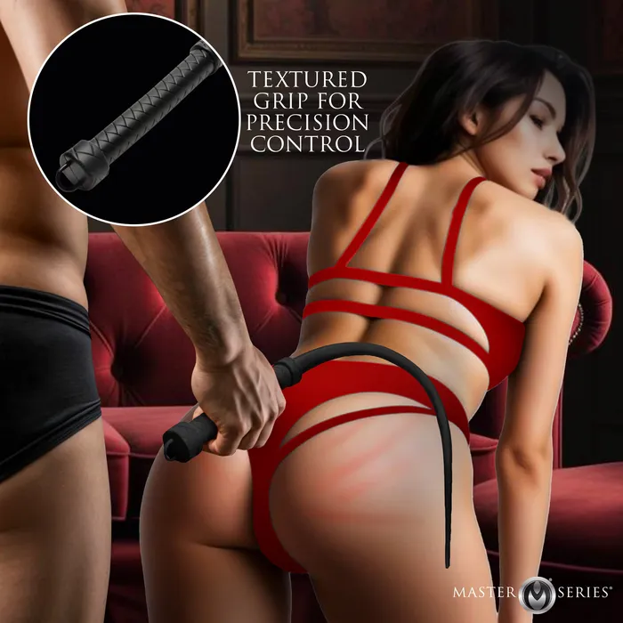 Anal Viper Tail Silicone Whip Black Master Series