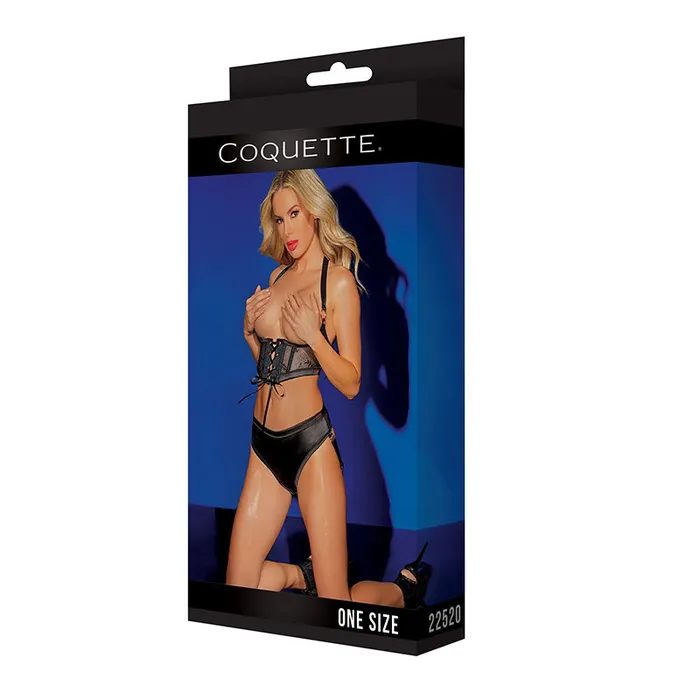 Black Label Harness and Panty with Front and Back LaceUp Details BlackRose Gold OS Coquette Vibrators Black Label Harness and Panty with Front and Back LaceUp Details BlackRose Gold OS Coquette Vibrators