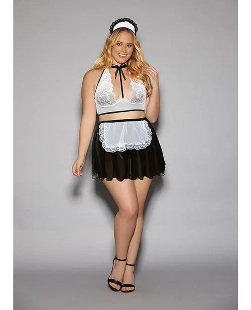 Escante INC Euphoria French Maid Wheadpiece Blackwhite Qn Anal