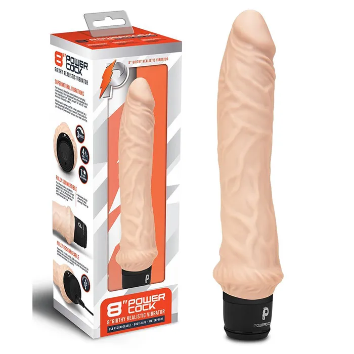 Female Sex Toys Electric EEL Inc Powercock 8 in Girthy Realistic Vibrator Rechargeable Silicone Vibrating Dildo Beige Female Sex Toys Electric EEL Inc Powercock 8 in Girthy Realistic Vibrator Rechargeable Silicone Vibrating Dildo Beige