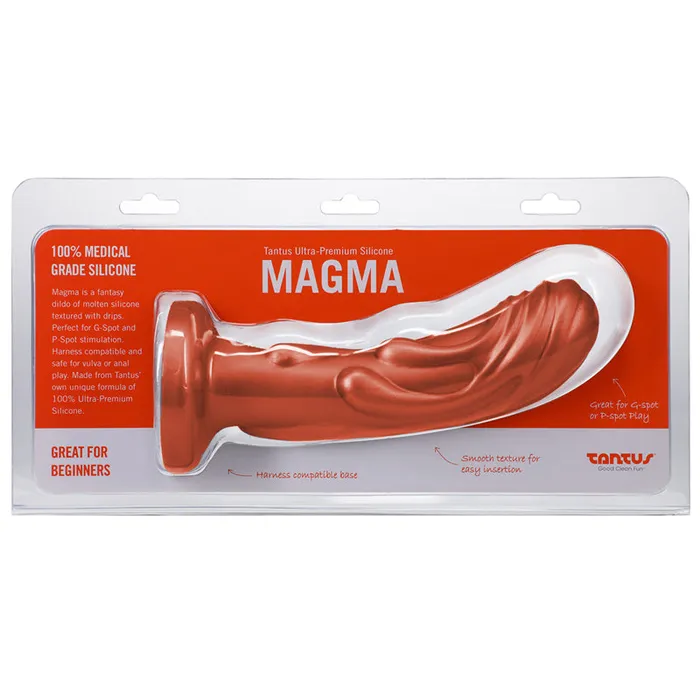 Female Sex Toys Tantus Tantus Magma 7 in Fantasy Dildo MediumFirm Copper