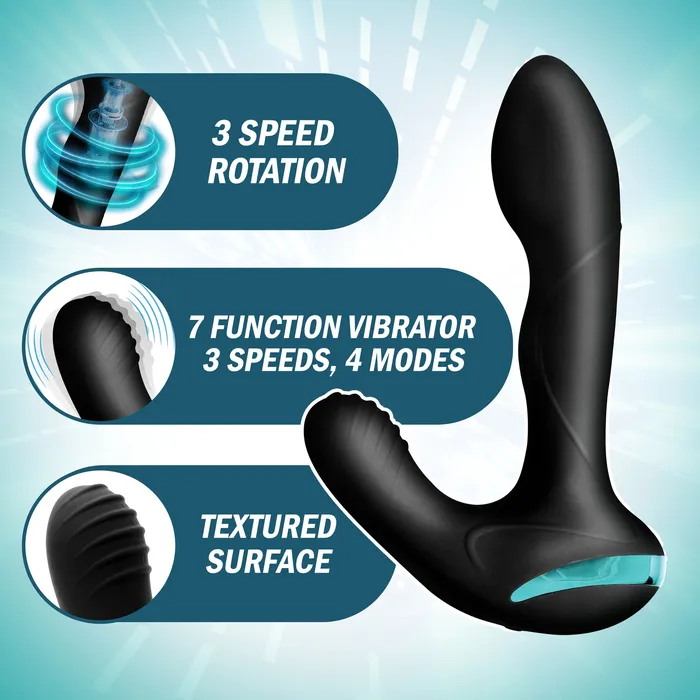 Maverick Rotating Vibrating Silicone Prostate Stimulator Prostatic Play Male Sex Toys