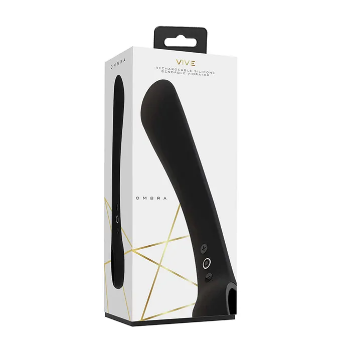 VIVE OMBRA Rechargeable Bendable Silicone Vibrator Black Shots America LLC Vibrators VIVE OMBRA Rechargeable Bendable Silicone Vibrator Black Shots America LLC Vibrators