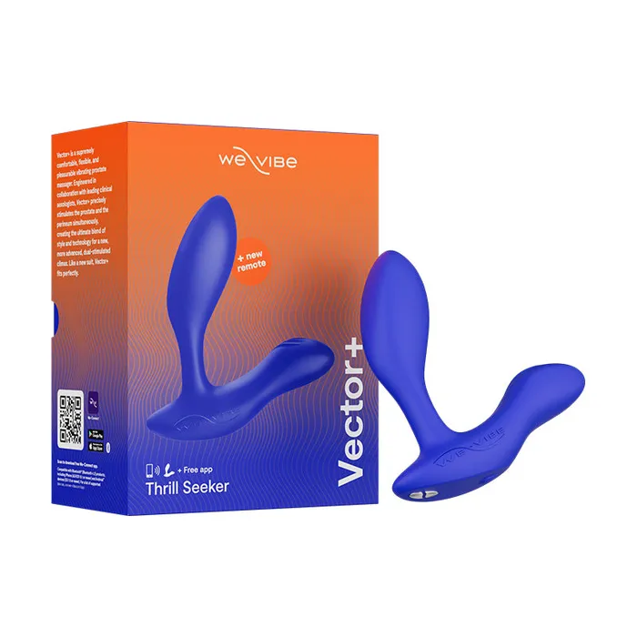 WeVibe Vector Rechargeable RemoteControlled Silicone Dual Stimulation Prostate Massager Royal Blue WeVibe Anal