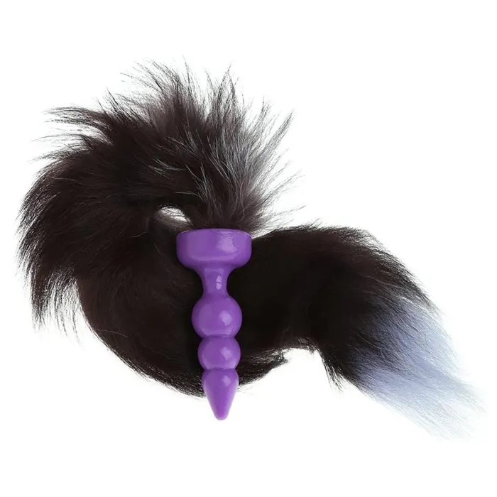 16 Black Fox Tail Silicone Plug Love Plugs Anal
