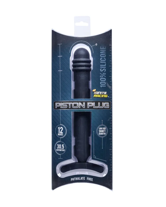 Anal SI Novelties Si40704 PISTON PLUG 12 SILICONE BLACK