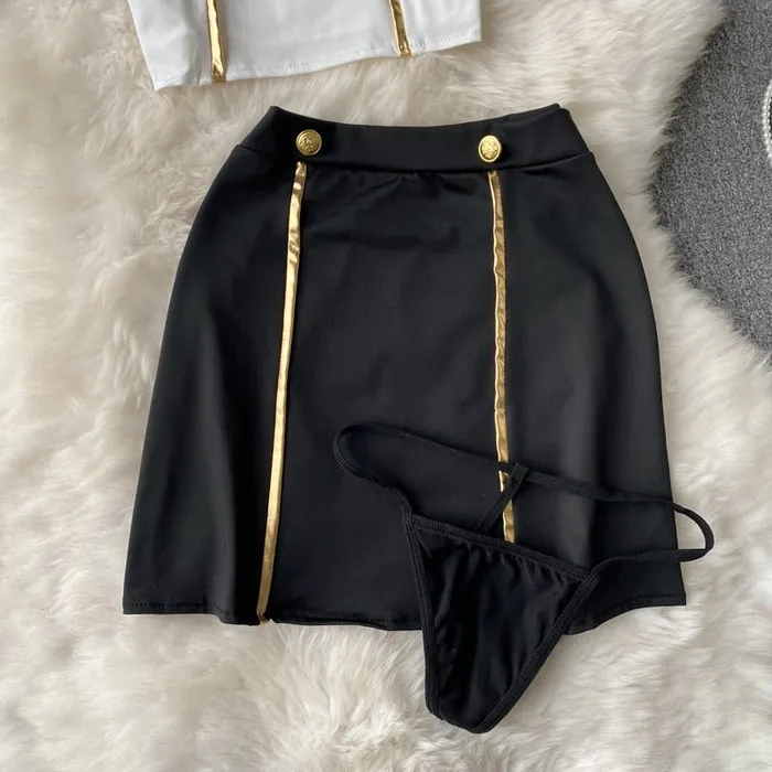 Anal Sinderella Captains Charm AviationThemed Lingerie Set
