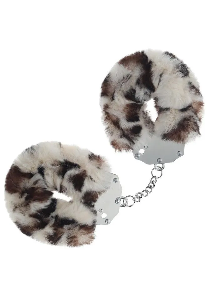 Couples Ouch Ouch HeavyDuty Fluffy Handcuffs Snowleopard