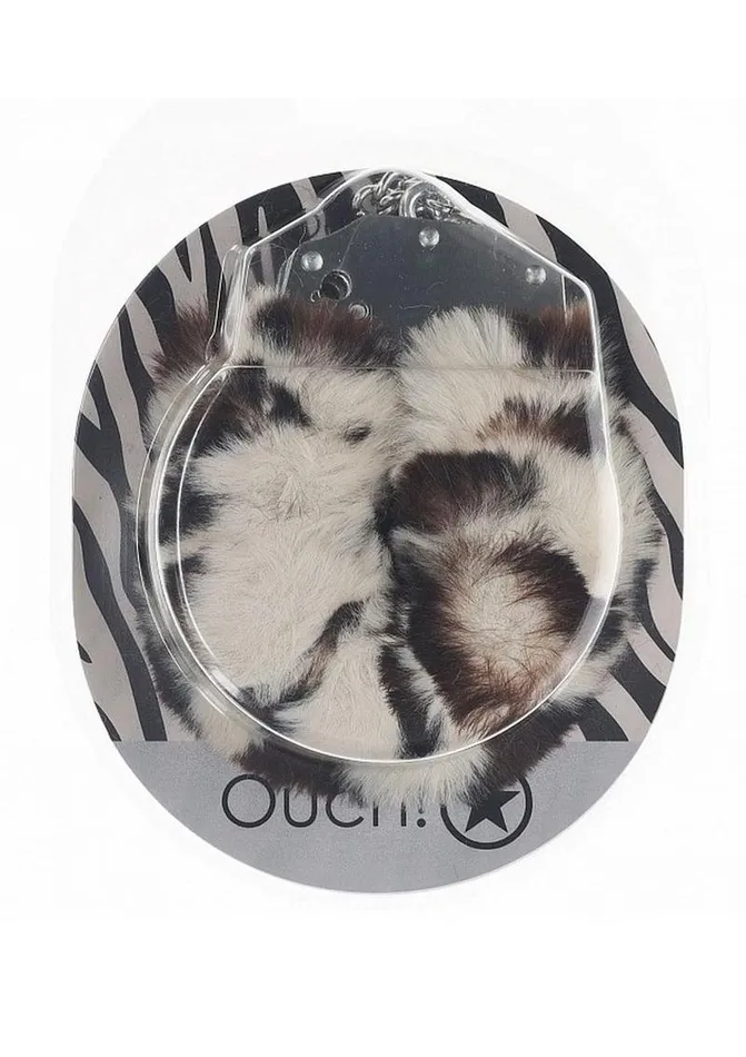 Couples Ouch Ouch HeavyDuty Fluffy Handcuffs Snowleopard