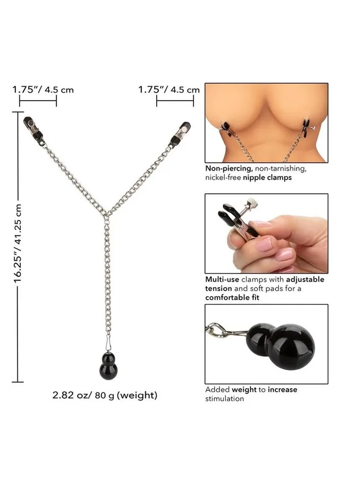 Female Sex Toys Nipple Play Nipple Play Weighted Dual Tier Nipple Clamps Female Sex Toys Nipple Play Nipple Play Weighted Dual Tier Nipple Clamps