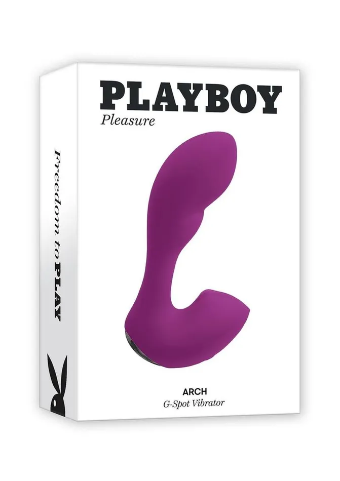 Female Sex Toys Playboy Arch Rechargeable Silicone Vibrator with Clitoral Stimulator Playboy