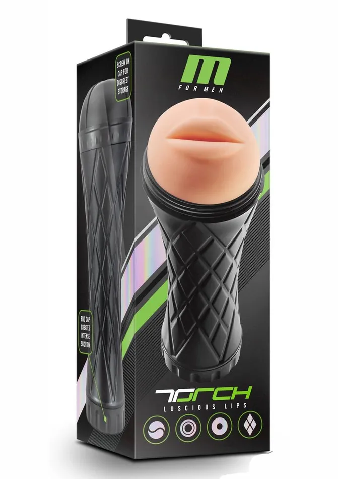 M for Men Male Sex Toys M For Men The Torch Luscious Lips Masturbator Mouth