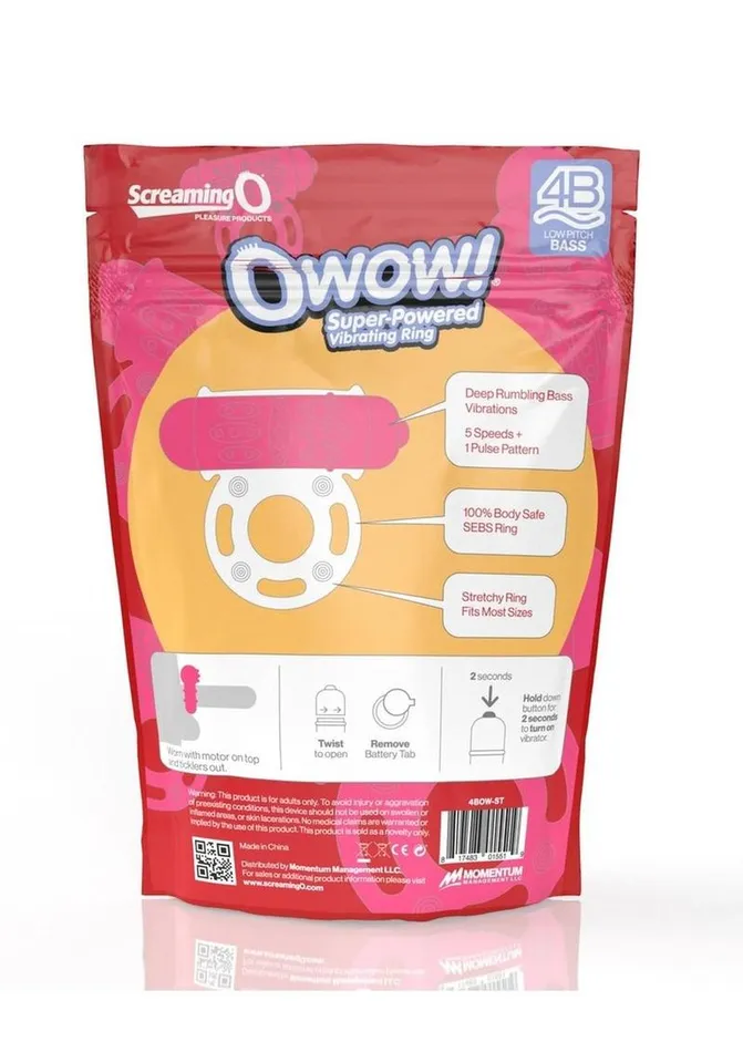 Screaming O 4b O Wow Vibrating Ring Screaming O Male Sex Toys