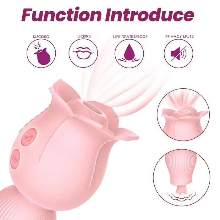 Vibrators Inyarose TongueSuck Rose Pleasure Toy
